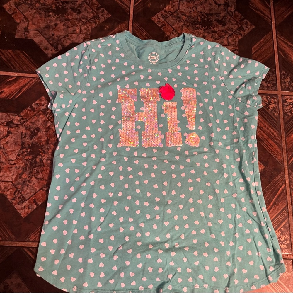 Girl sparkly tee